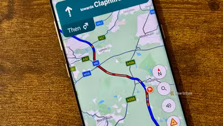 Live traffic information in the Google Maps app.