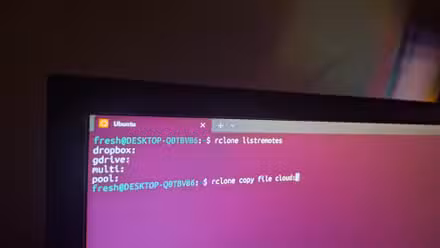 Running rclone on Ubuntu.