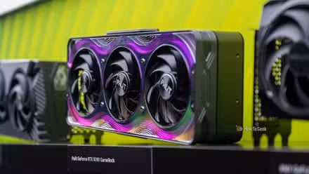 Palit NVIDIA GeForce RTX 5090 GPU on display.