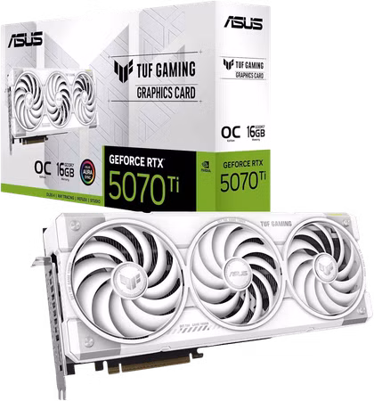 ASUS TUF Gaming GeForce RTX 5070 Ti 16GB GDDR7 White OC Edition