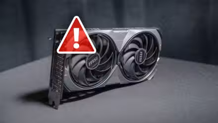 A GPU with a warning icon.