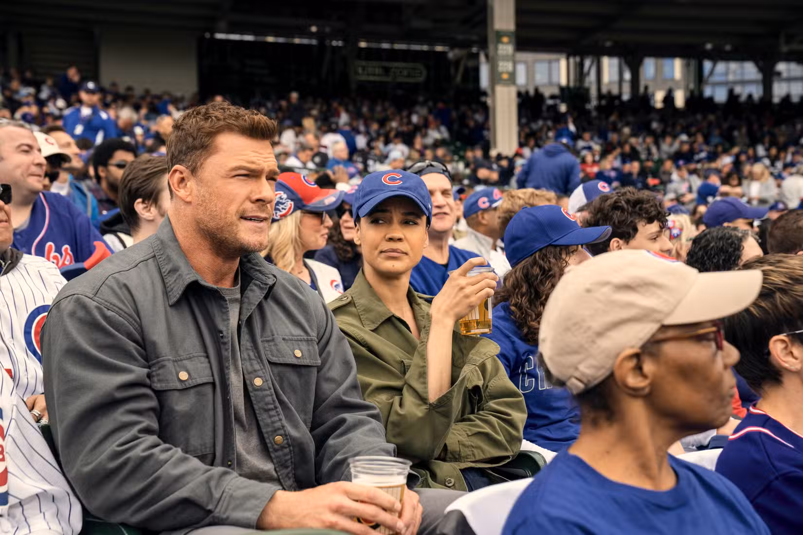 Alan Ritchson and Maria Sten in Neagley