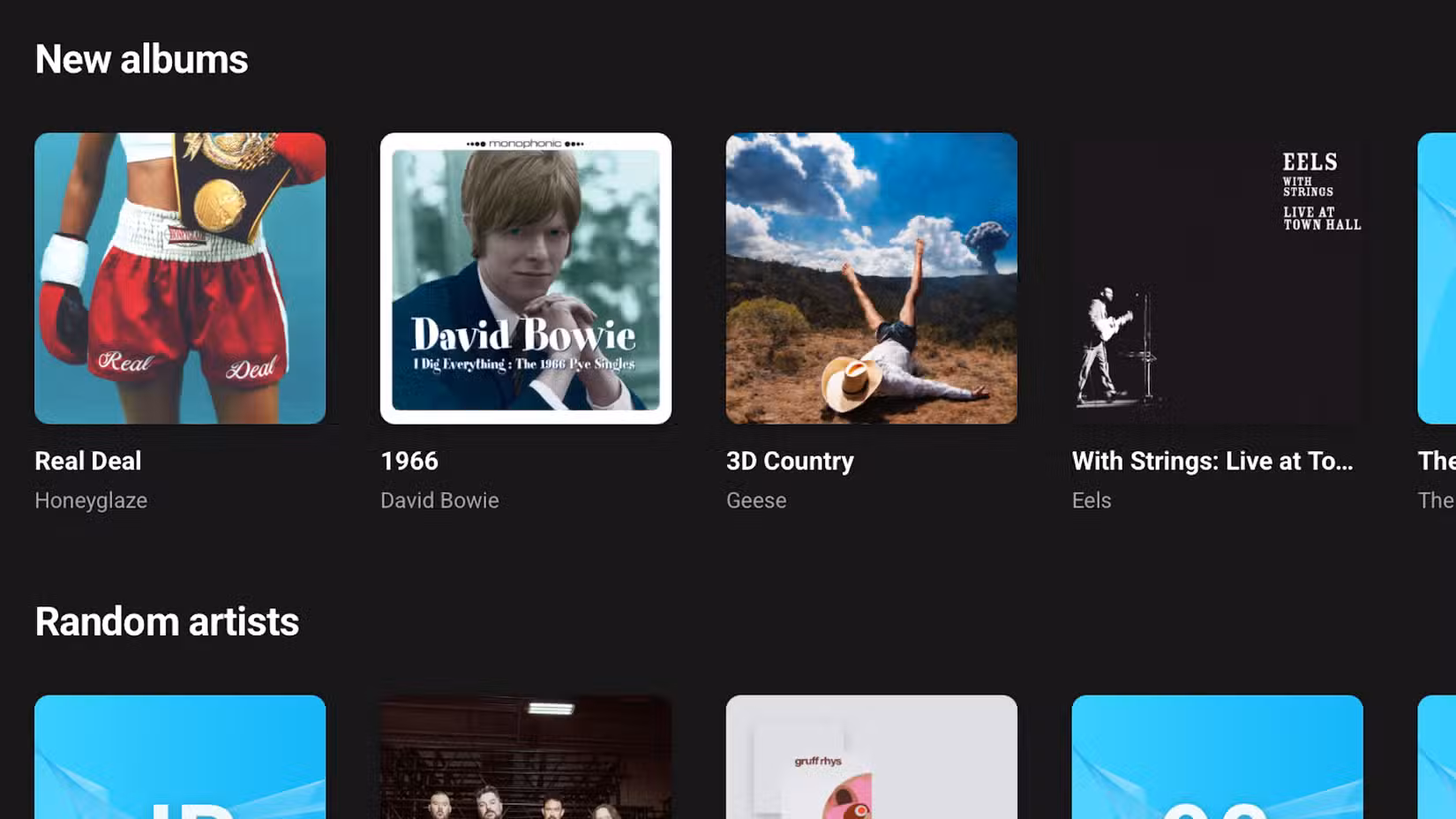 Albums added to the library in Music Assistant.