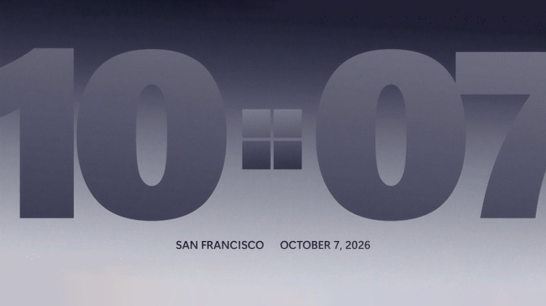 The event logo for Microsoft Windows event on October 7 (10.07).