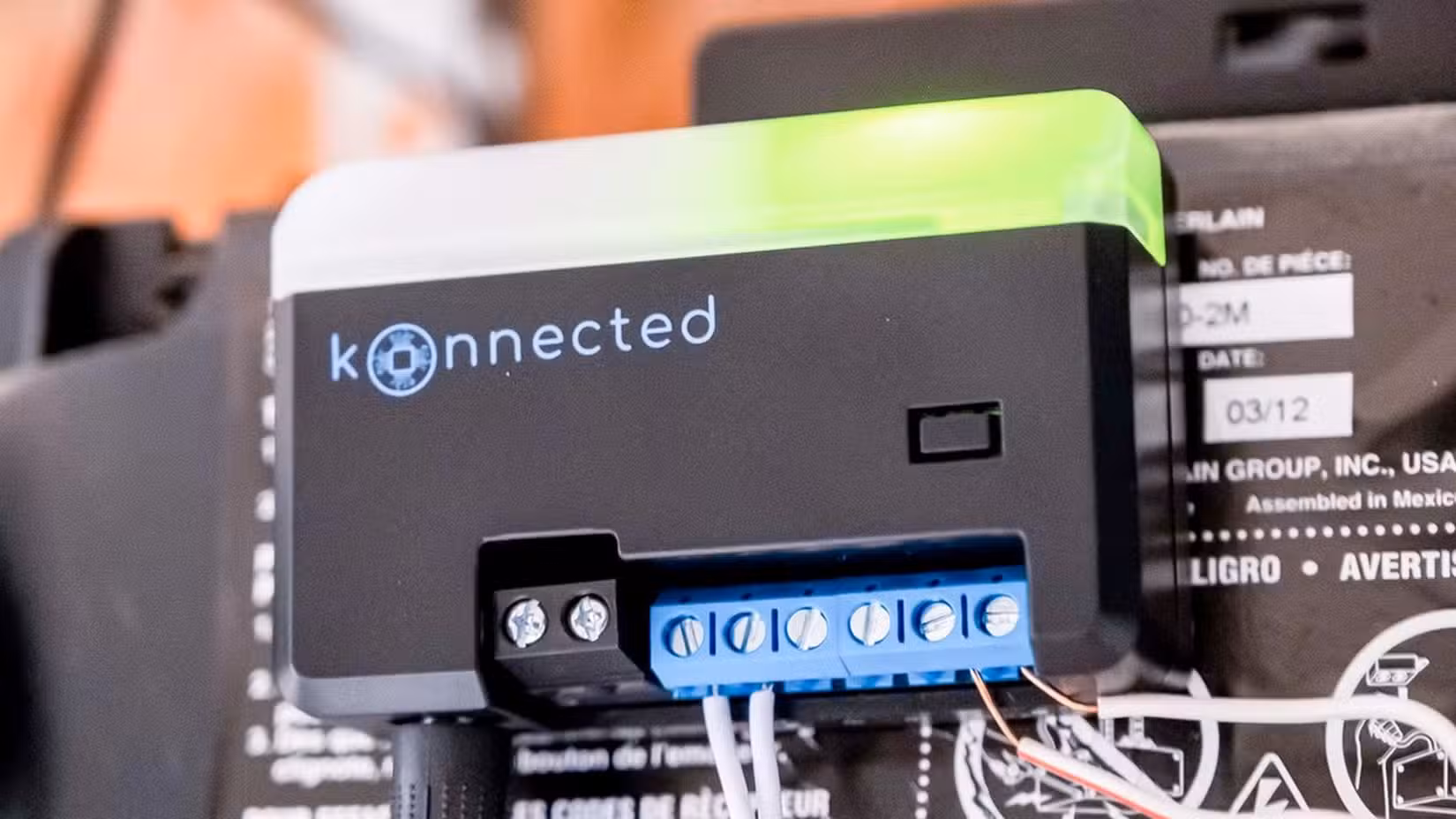 A Konnected garage door opener.