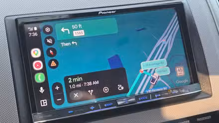 New Google maps immersive mode shown on Android Auto
