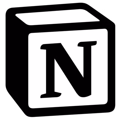 Notion software logo.