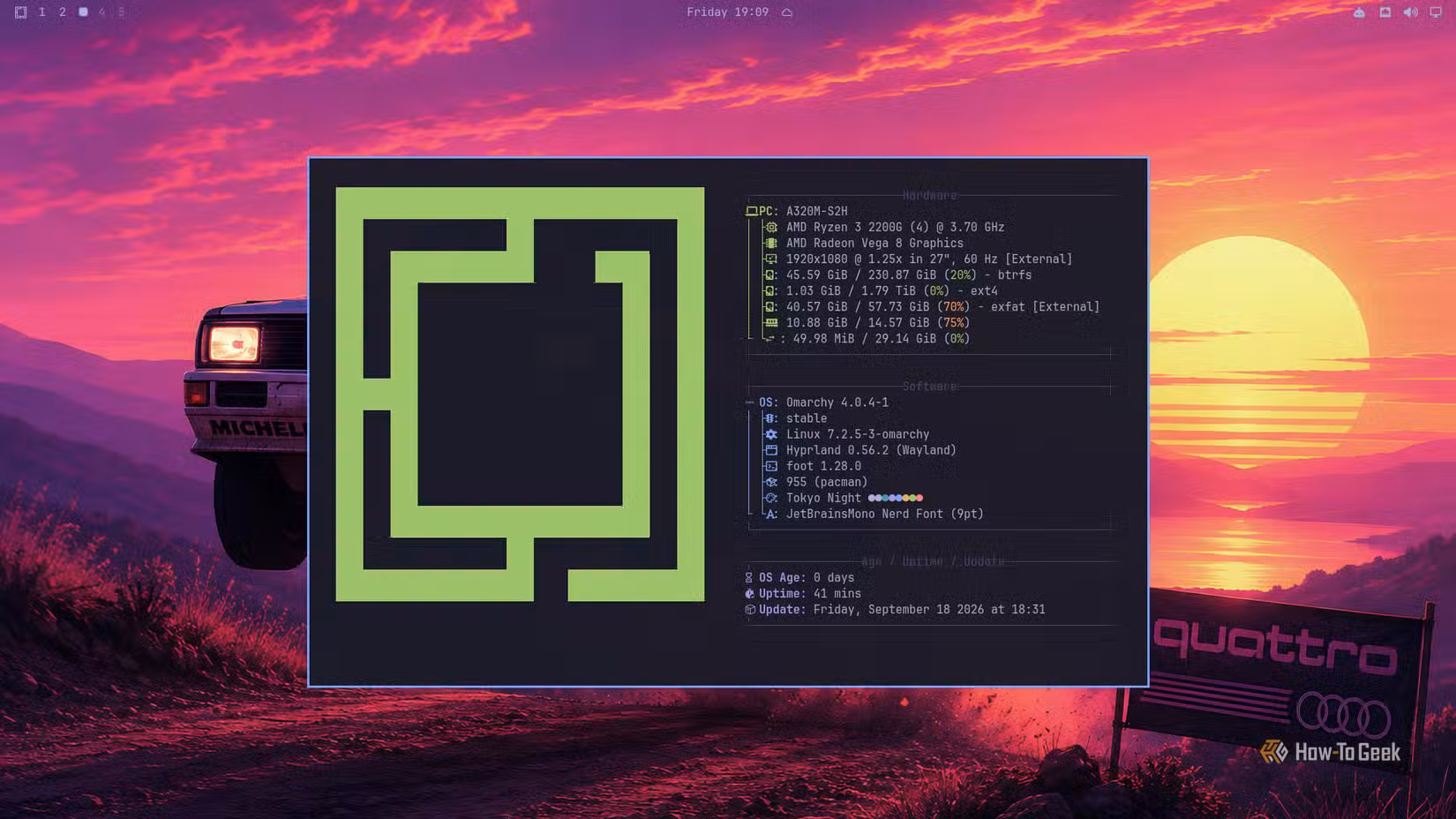 Omarchy desktop overview.