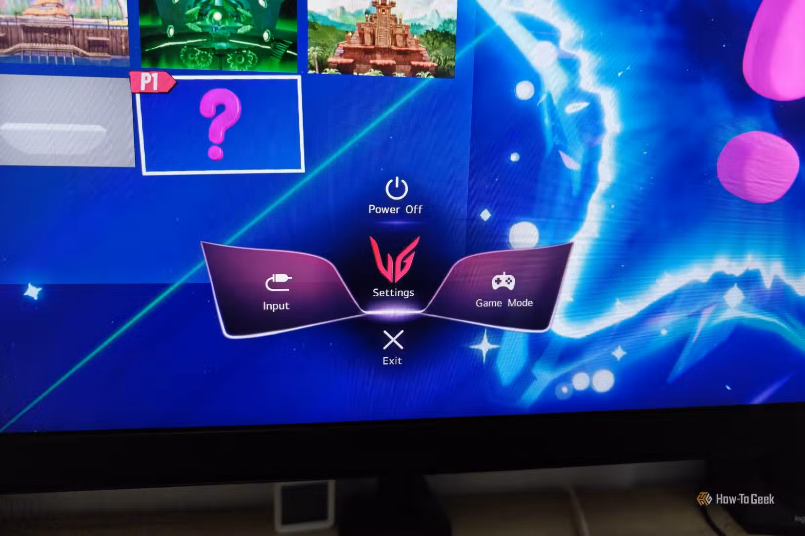 The OSD on a gaming monitor.