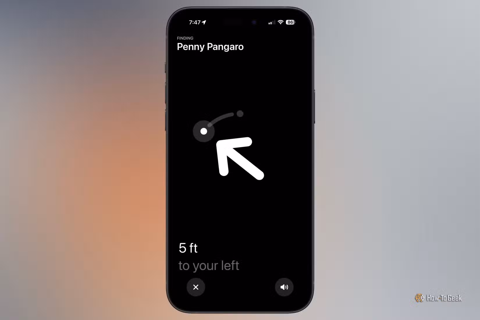 Precision Finding in the Find My App.