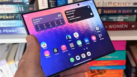 An unfolded Samsung Galaxy 7 Fold 8.