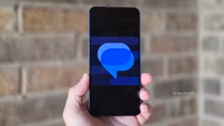 Samsung phone with google messages icon