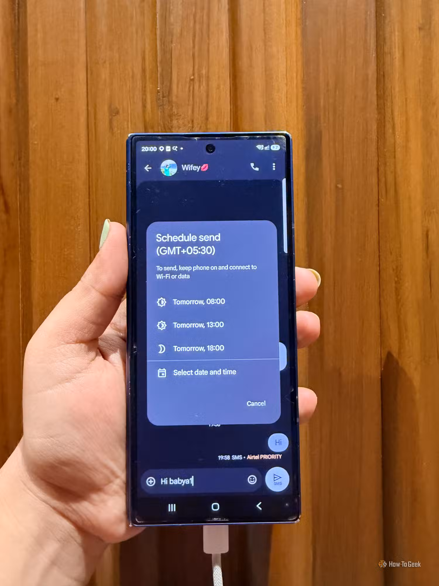 scheduled send in Google messages